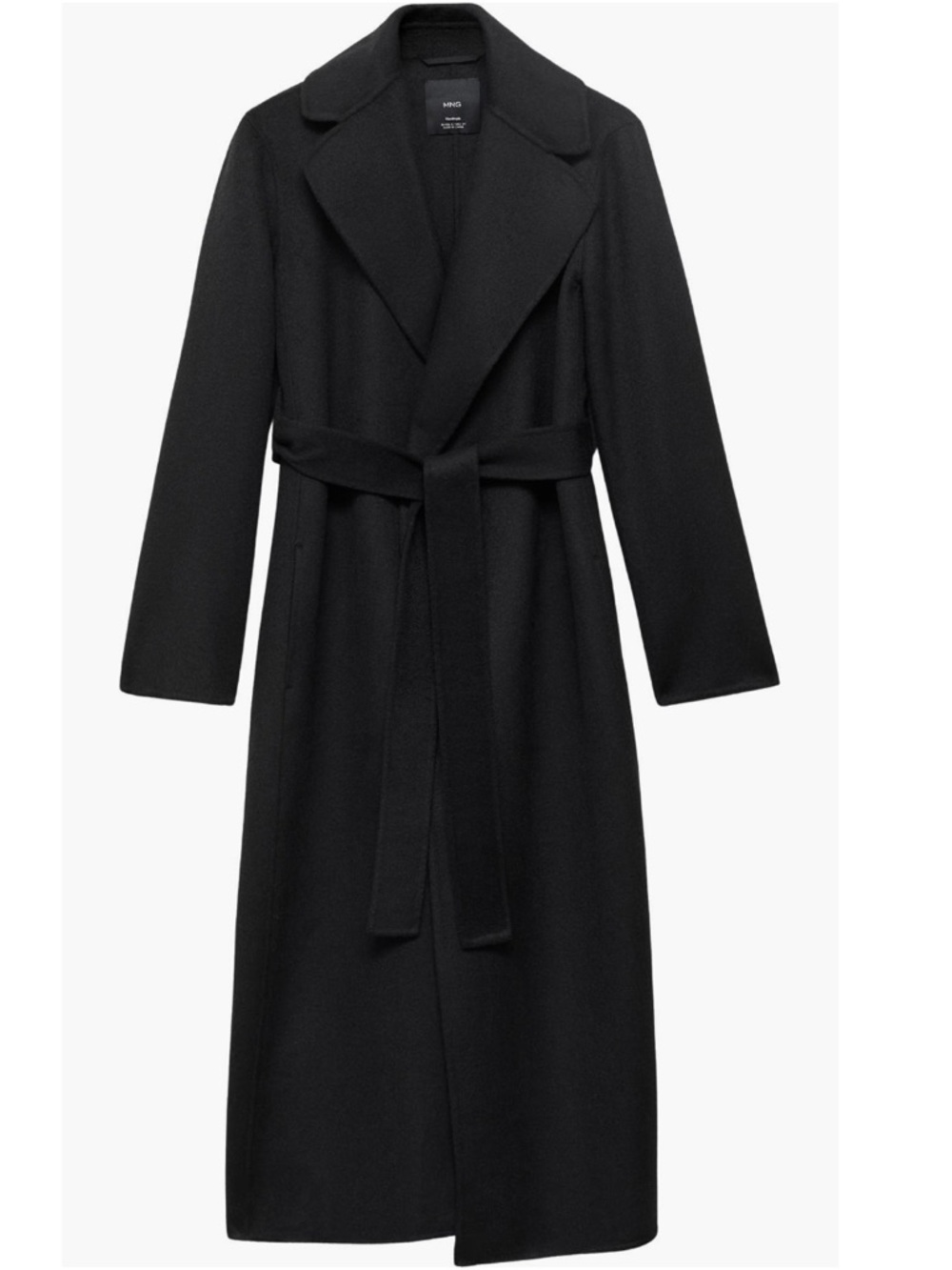 Mango Hand made Wool blend  wrap coat